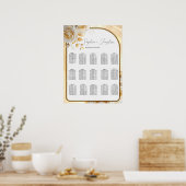 Eleganter Hochzeitssitzplan Poster (Küche)