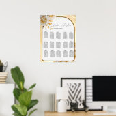 Eleganter Hochzeitssitzplan Poster (Heimbüro)
