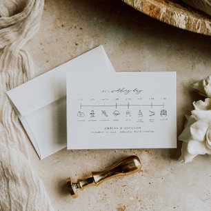 Eleganter Hochzeitssorden Begleitkarte