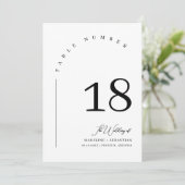 Eleganter Hochzeitsstichtabelle-Tischnummer QR-Cod Einladung (Stehend Vorderseite)