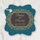 Eleganter Hochzeitsstil Geschenkanhänger (Vorderseite)