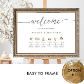 Eleganter Hochzeitsszenario-Empfang Poster