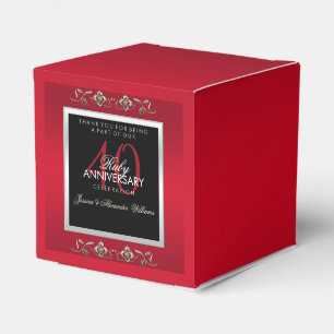 Eleganter Hochzeitstag der Rubin-Juwel-40. Geschenkschachtel