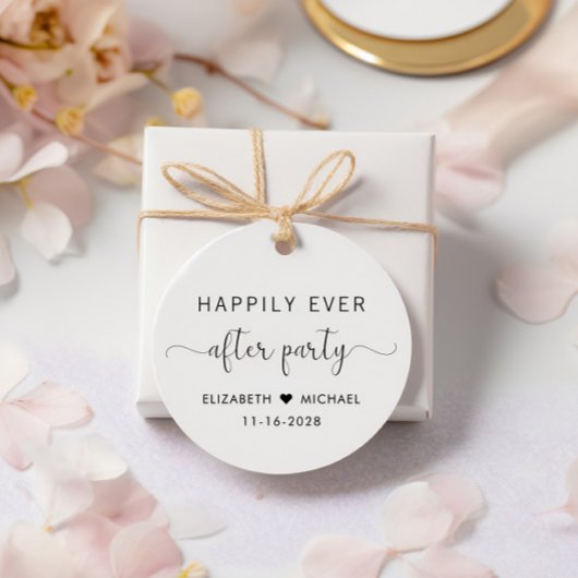 Eleganter Hochzeitstag Empfang nach dem Party Viel Geschenkanhänger