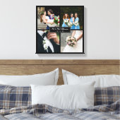 Eleganter Hochzeitstag FotoCollage Leinwanddruck (Insitu (Schlafzimmer))