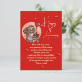 Eleganter Hochzeitstag Karte (Stehend Vorderseite)