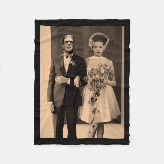 Eleganter Hochzeitstag - Monster Halloween-Auftrit Fleecedecke (Vorderseite)