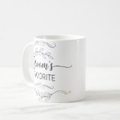 Eleganter Hochzeitstassen-Script-Becher für den Li Kaffeetasse (Vorderseite Links)