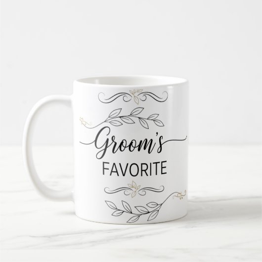 Eleganter Hochzeitstassen-Script-Becher für den Li Kaffeetasse (Links)