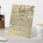 Eleganter Hochzeitstil-Bar Signature-Cocktail Sockelschild (In SItu)