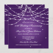 Eleganter Hochzeitstil Lila Einladung (Vorne/Hinten)