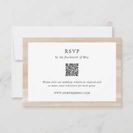 Eleganter Hochzeitstil mit dem QR-Kodex RSVP Karte