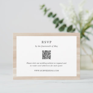 Eleganter Hochzeitstil mit dem QR-Kodex RSVP Karte