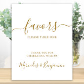 Eleganter Hochzeitstil mit Personalisierten Goldfa Poster