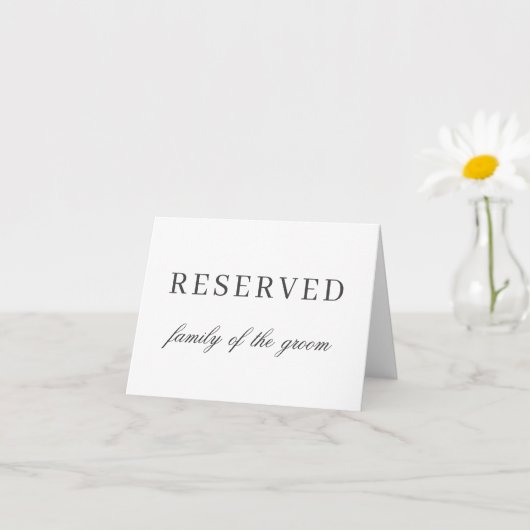 Eleganter Hochzeitstisch reserviert Karte (Kleines Gewächs)