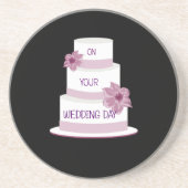 Eleganter Hochzeitstorte Sandstein Untersetzer (Vorne)