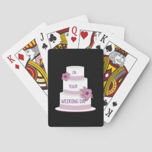 Eleganter Hochzeitstorte Spielkarten