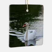 Eleganter Höckerschwan Keramikornament (Rechts)