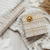 Eleganter Holiday Evergreen Forest Trees Weihnacht Geschenkpapier