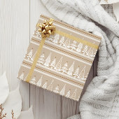 Eleganter Holiday Evergreen Forest Trees Weihnacht Geschenkpapier