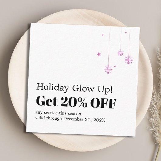 Eleganter Holiday Promotions Beauty Salon Coupon
