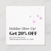 Eleganter Holiday Promotions Beauty Salon Coupon (Vorderseite)
