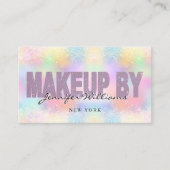 Eleganter holografischer Glitter-QR-Code-Makeup-Ar Visitenkarte (Vorderseite)