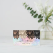 Eleganter, holografischer Glitzer Hair Stylist Col Visitenkarte (Stehend Vorderseite)