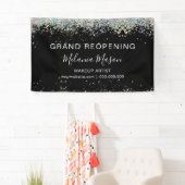 Eleganter holografischer Glitzer Makeup Artist Bla Banner (Insitu)