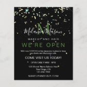 Eleganter holografischer Glitzer Makeup Artist Bla Flyer (Hinten)