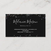 Eleganter holografischer Glitzer Makeup Artist Bla Visitenkarte (Rückseite)