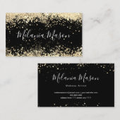 Eleganter holografischer Glitzer Makeup Artist Bla Visitenkarte (Vorne/Hinten)