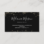 Eleganter holografischer Glitzer Makeup Artist Bla Visitenkarte (Rückseite)