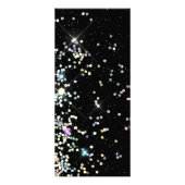 Eleganter holografischer Glitzer Makeup Artist Bla Werbekarte (Hinten)