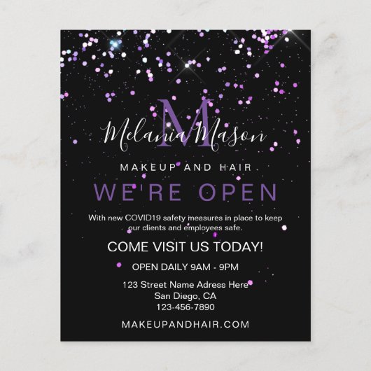 Eleganter holografischer Glitzer Makeup Artist Lil Flyer (Hinten)