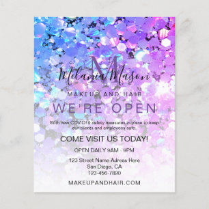 Eleganter holografischer Glitzer Makeup Artist Lil Flyer