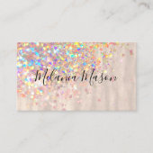 Eleganter holografischer Glitzer Makeup Artist Pea Visitenkarte (Vorderseite)