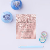 Eleganter holografischer Glitzer Makeup Artist Pin Flyer (Einzeln)