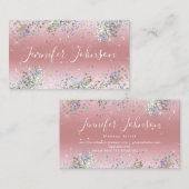Eleganter holografischer Glitzer Makeup Artist Pin Visitenkarte (Vorne/Hinten)