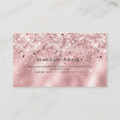 Eleganter holografischer Glitzer Makeup Artist Pin Visitenkarte (Rückseite)
