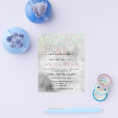 Eleganter holografischer Glitzer Makeup Artist Sil Flyer (Einzeln)