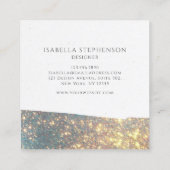 Eleganter holografischer Glitzer Moderner Chic Quadratische Visitenkarte (Rückseite)