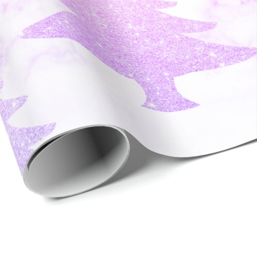 Eleganter holografischer Marmorbaum Geschenkpapier (Rolleneckpunkt)