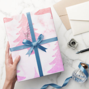 Eleganter holografischer Marmorbaum Geschenkpapier