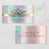 Eleganter holografischer Tinte, Rose Gold, Lotus Visitenkarte (Vorne/Hinten)