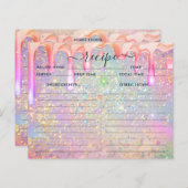 Eleganter holografischer Tropfen Gold Glitzer Reze (Vorne/Hinten)