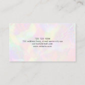 Eleganter, holografischer Veranstaltungsplaner Visitenkarte (Rückseite)