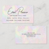 Eleganter, holografischer Veranstaltungsplaner Visitenkarte (Vorne/Hinten)