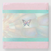 Eleganter Holographic Butterfly Stone Untersetzer (Vorderseite)