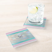 Eleganter Holographic Butterfly Untersetzer (Schrägansicht)